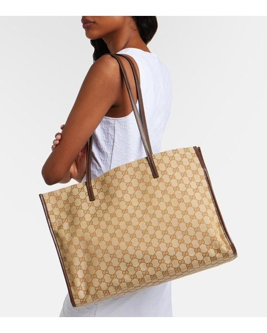 Gucci Natural Large Gg Canvas Shopper