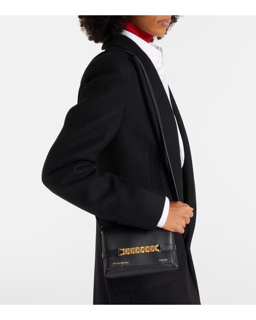 Victoria Beckham Black Chain Mini Leather Shoulder Bag