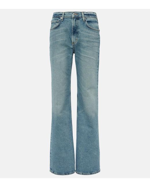Citizens of Humanity Blue Mid-Rise Bootcut Jeans Vidia