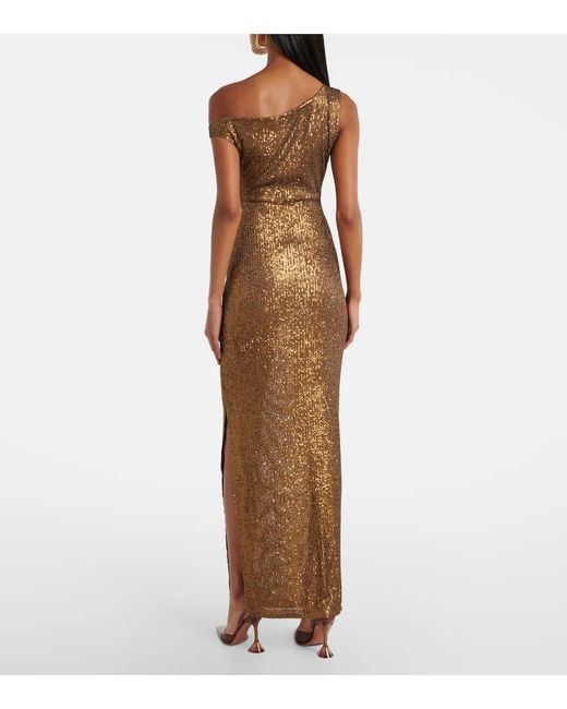 Abito Da Sera Con Paillettes di Norma Kamali in Brown