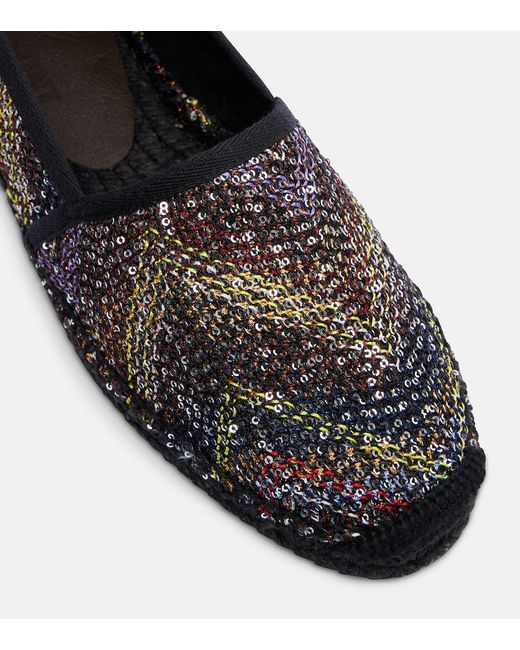 Missoni Black Elle Sequined Espadrilles