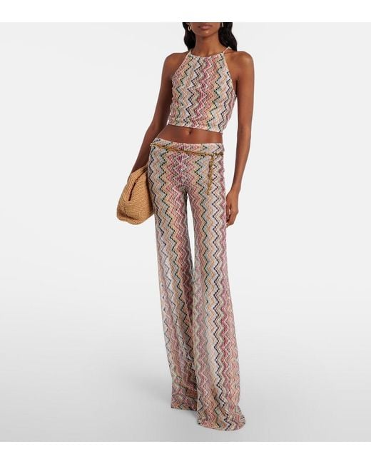 Missoni White Zigzag Crop Top