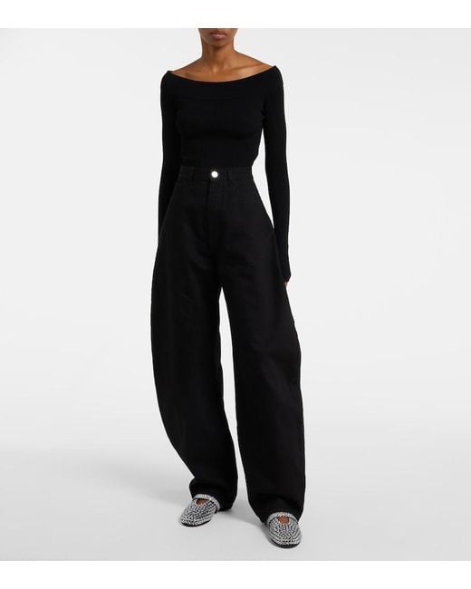 Alaïa Gray Ballerinas Eyelet