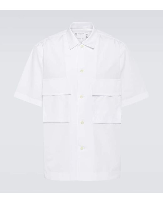 X Thomas Mason camisa de popelin de algodon Sacai de hombre de color White