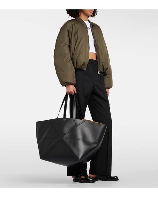 Loewe Black Puzzle Fold Xl Leather Tote Bag
