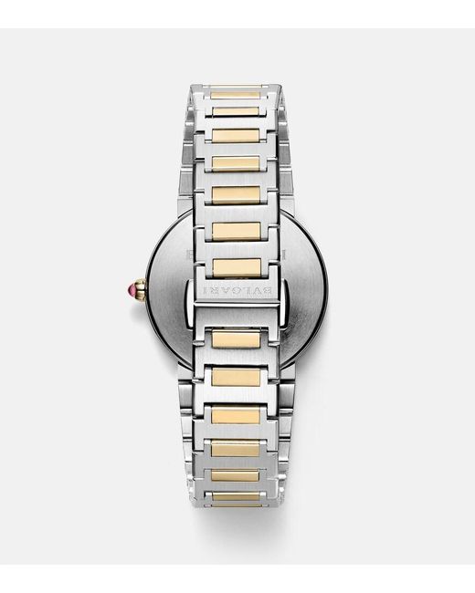 BVLGARI Metallic Embellished 33Mm 18Kt And Stainless Steel Watch