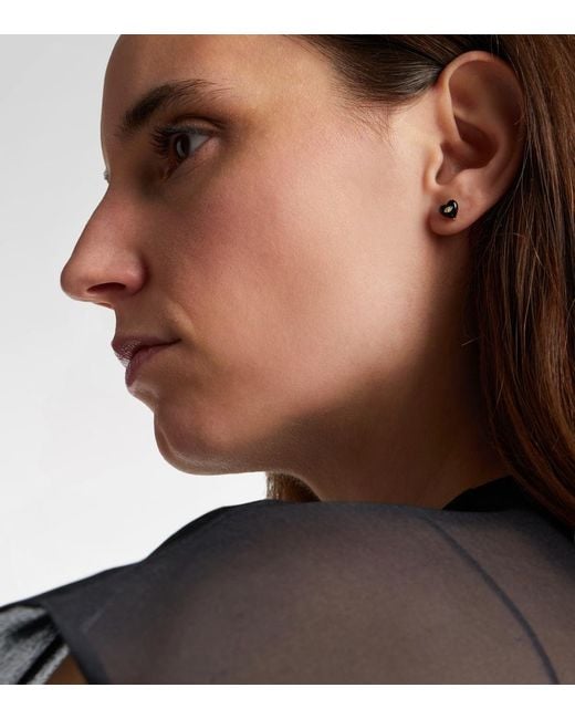 Sydney Evan Black 14Kt Earrings With Diamonds And Onyx