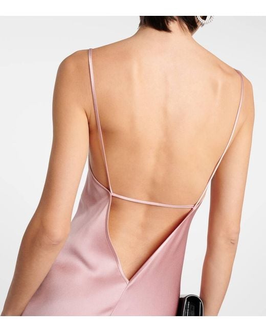 Victoria Beckham Pink Robe Aus Satin