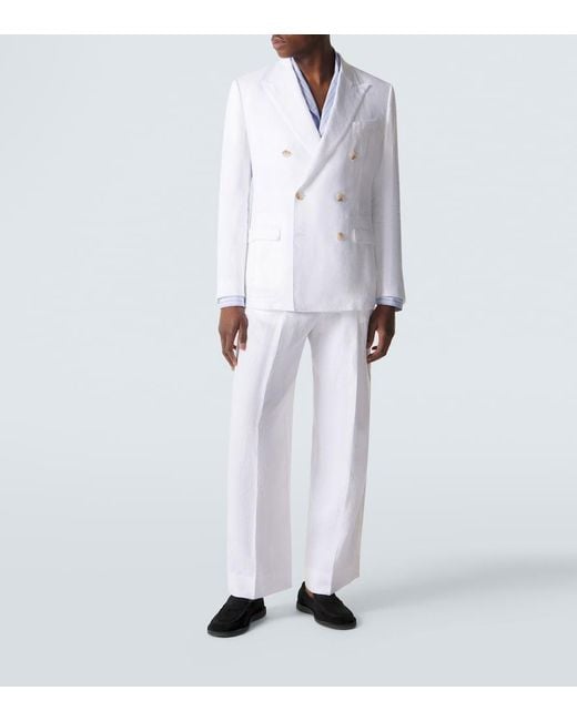 Dolce & Gabbana White Linen Blazer for men