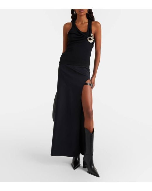 Coperni Black Bridge Leather Cowboy Boots