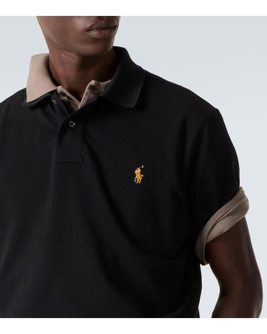 Polo Ralph Lauren Black Cotton Pique Polo Shirt for men