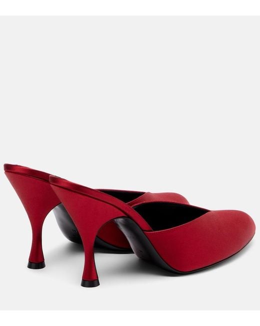 Herbert Levine Red Sitting Pretty 95 Satin Mules