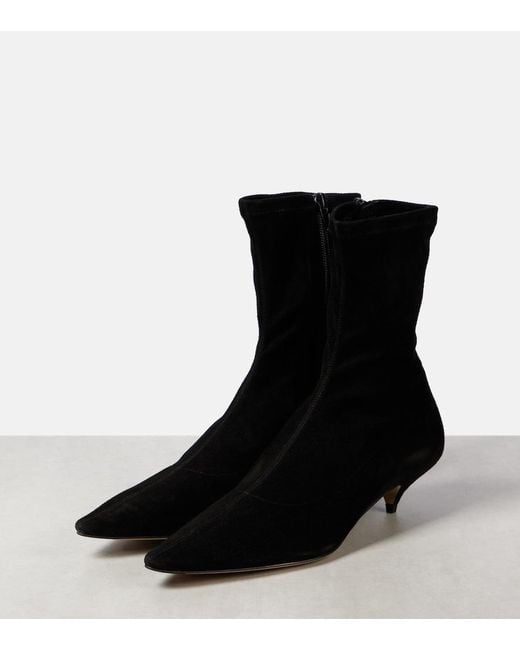 The Row Black Liisa Ankle Boots