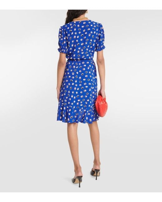 Diane von Furstenberg Blue Duncan Dress By Diane Von Furstenberg
