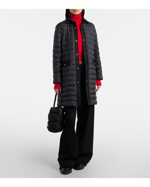 Moncler Black Jujulong Quilted Down Coat