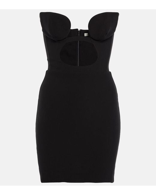 Nensi Dojaka Black Cutout Minidress