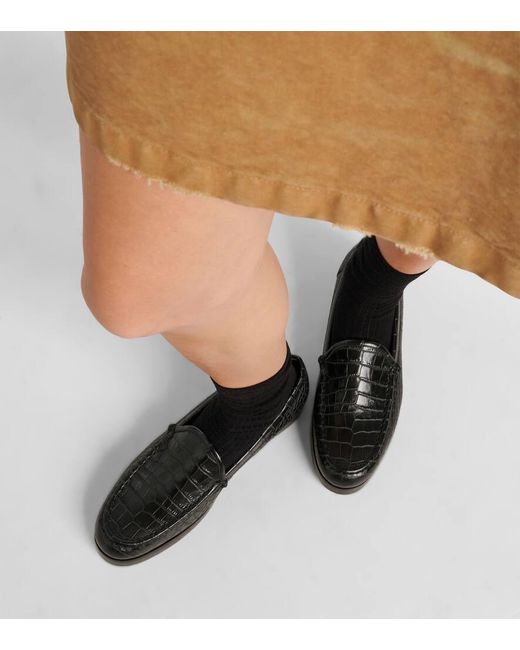 Manolo Blahnik Black Loafers Dinelio Aus Leder