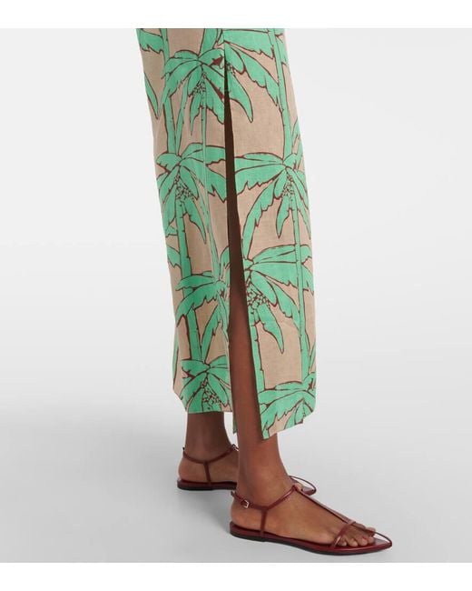 Robe Longue Beach Harmony En Lin Johanna Ortiz en coloris Green