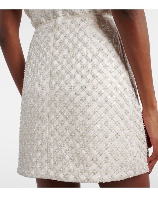Dorothee Schumacher White Sparkling Statement Sequined Miniskirt