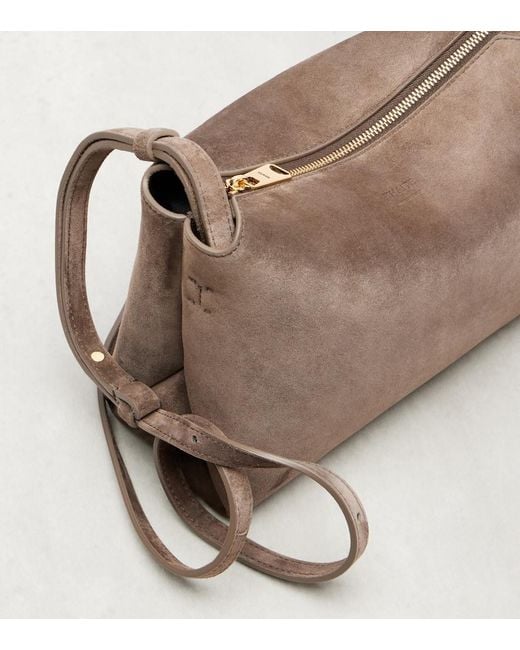 Khaite Brown Lina Suede Crossbody Bag