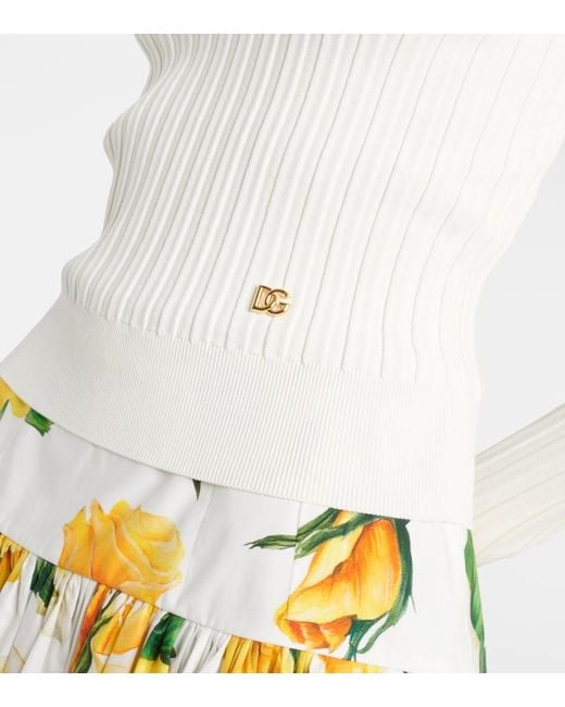 Dolce & Gabbana White Long-Sleeved Polo Shirt