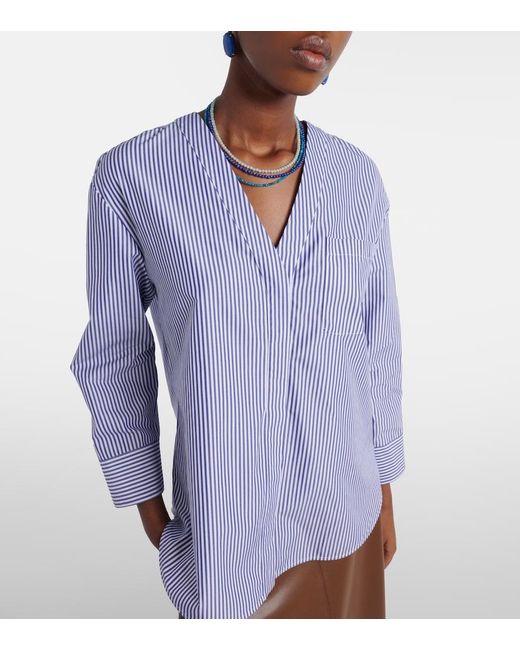 Max Mara Blue Chicca Cotton Poplin Shirt
