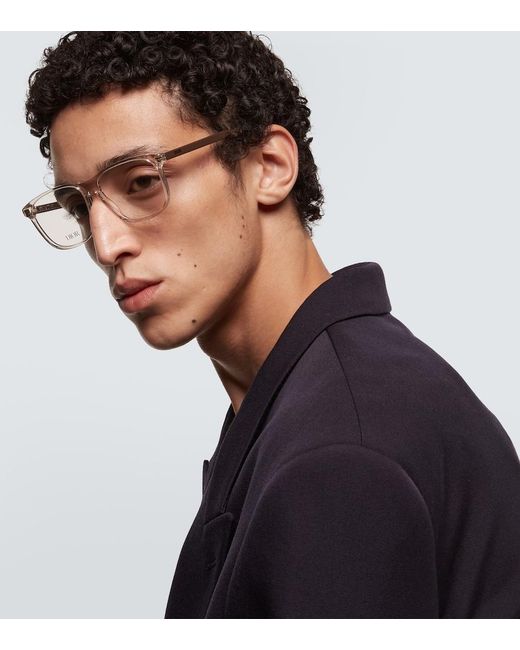 Dior Metallic Indioro S5I Rectangular Glasses for men
