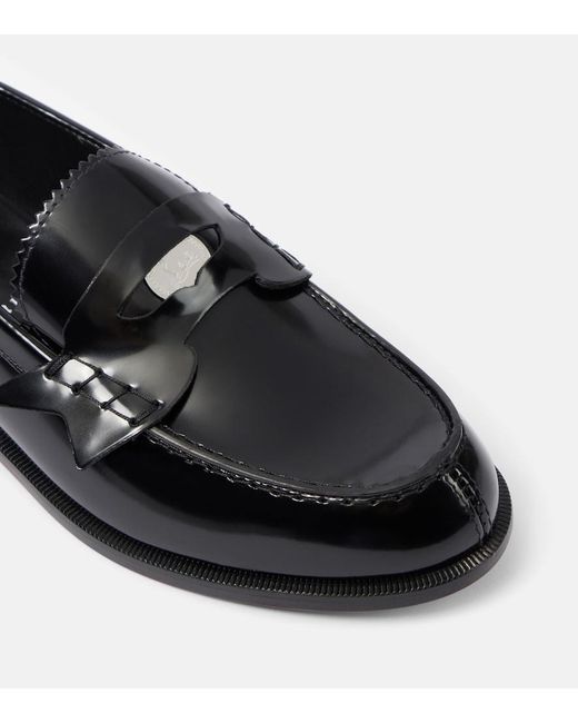 Christian Louboutin Black Penny Leather Loafers