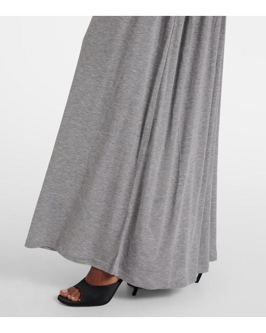 AYA MUSE Gray Viona Draped Maxi Skirt