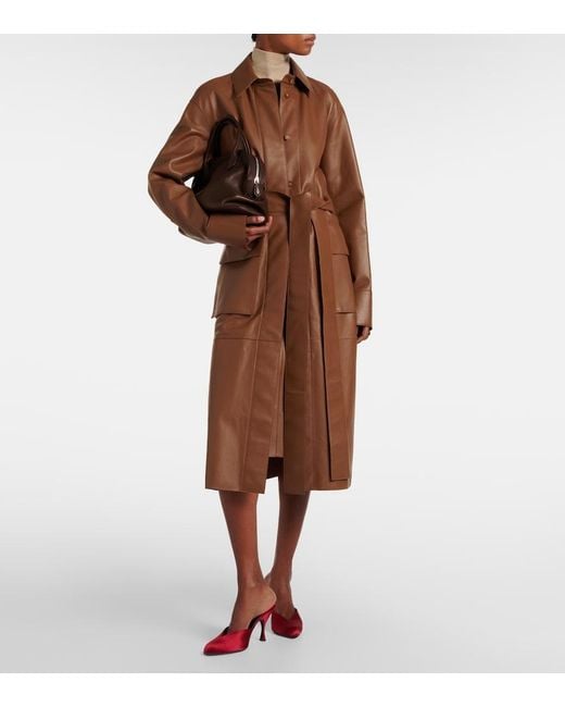 Joseph Brown Okabe Leather Coat