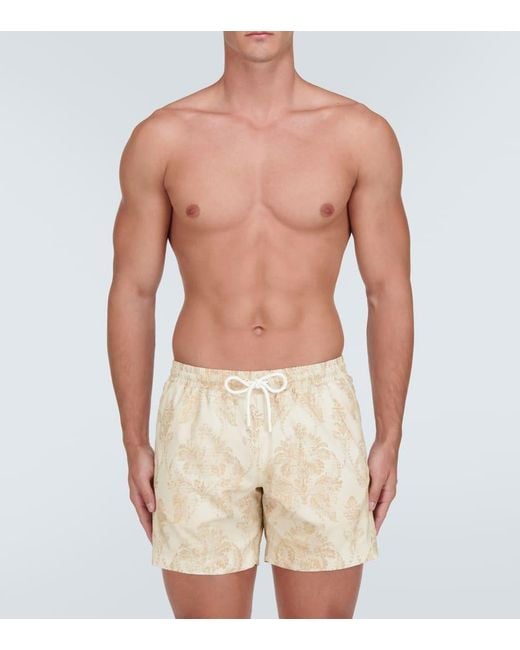 Commas Natural Printed Swim Shorts for men