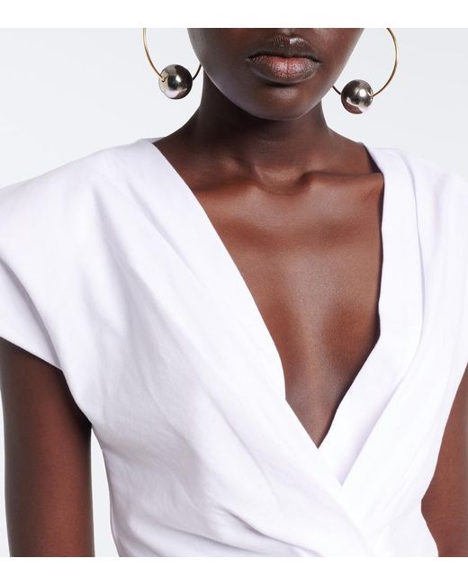 Isabel Marant White Nadrine Cotton Jersey Top