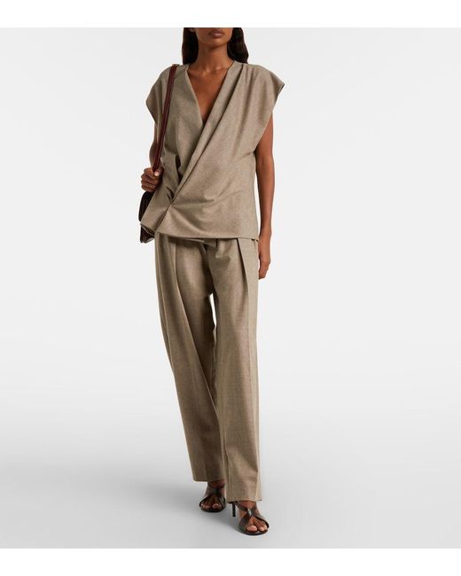 Khaite Gray Mer Cotton Top