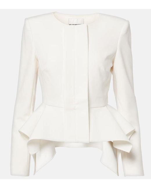 Roland Mouret White Crepe Jacket