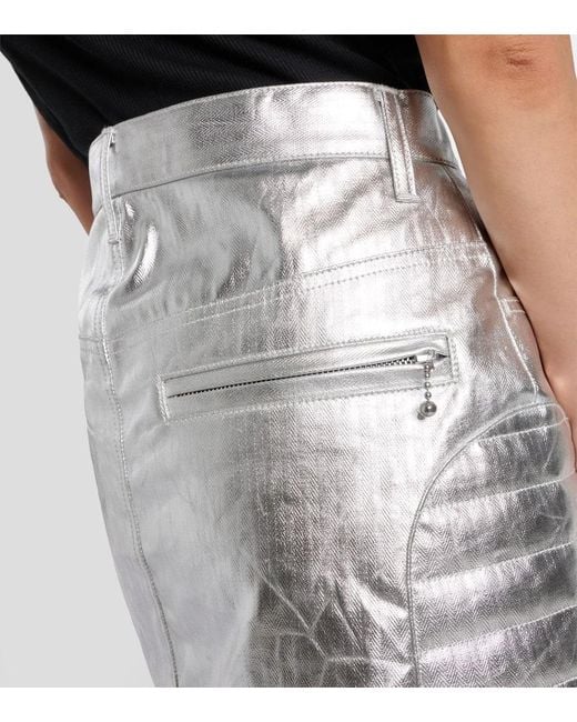 Junya Watanabe Gray Minirock Aus Baumwolle