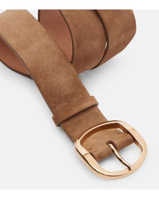 Gabriela Hearst Brown Elster Suede Belt