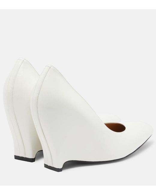 Maison Margiela White Leather Wedges