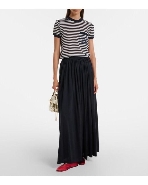 Max Mara Black Jersey Maxi Skirt