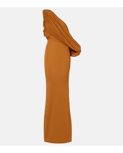 Christopher Esber Brown Draped Gown