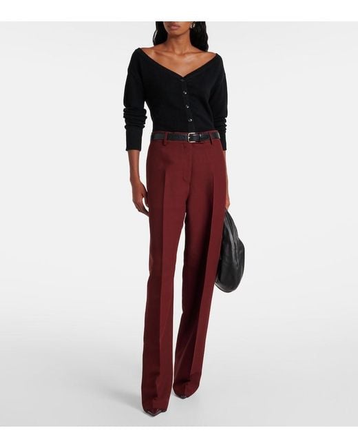 Lisa Yang Black Beata Off-Shoulder Cashmere Cardigan
