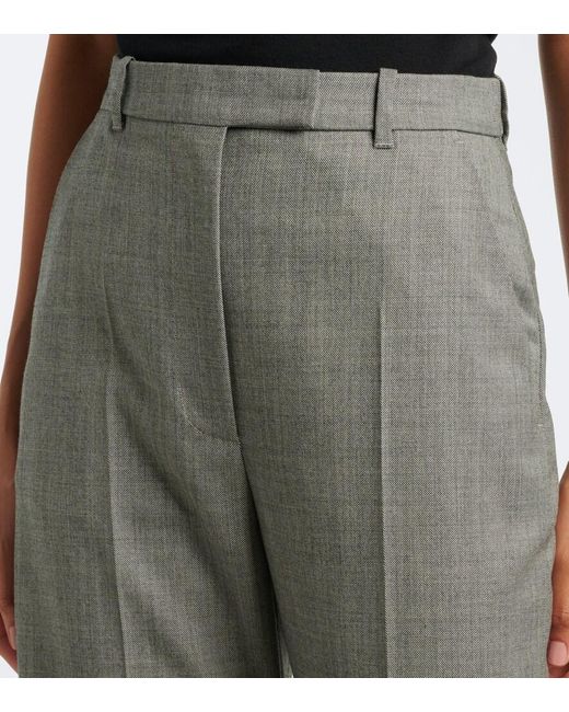 McQueen Gray Wool Straight Pants