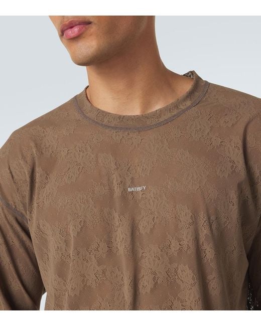 Satisfy Brown Spacelace Lace T-Shirt for men