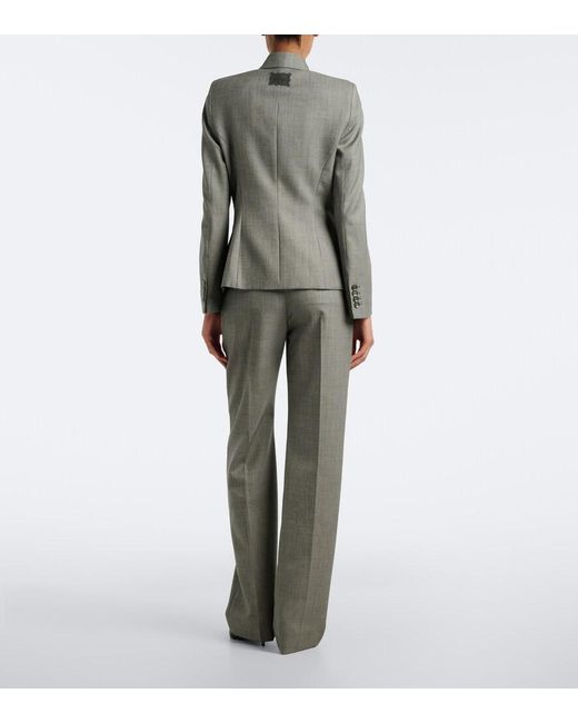 McQueen Gray Wool Straight Pants