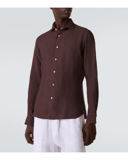 Camicia di Fedeli in Brown da Uomo
