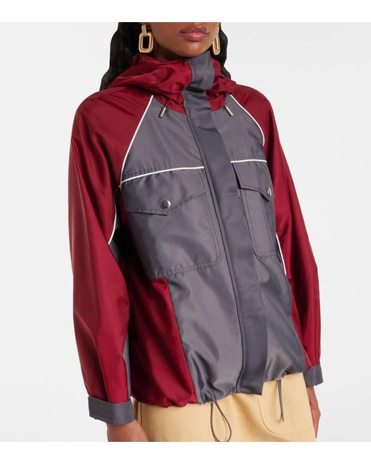 Self-Portrait Red Hooded Jacket