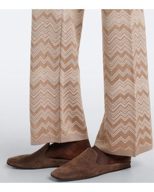 Missoni Natural Zigzag Flared Pants