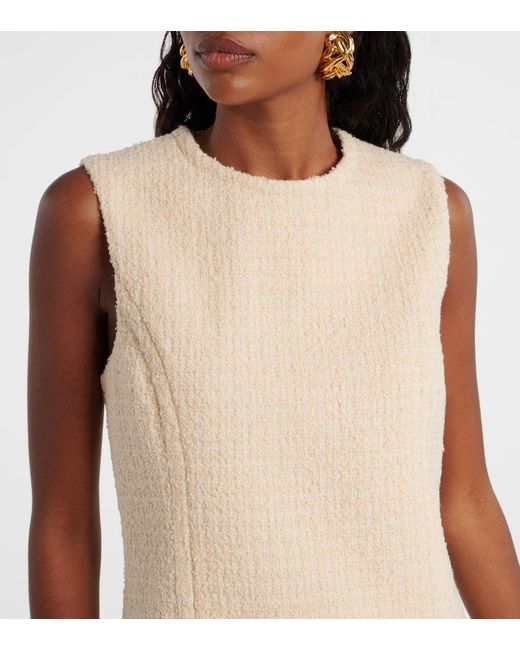 Patou Natural Tweed And Faille Minidress