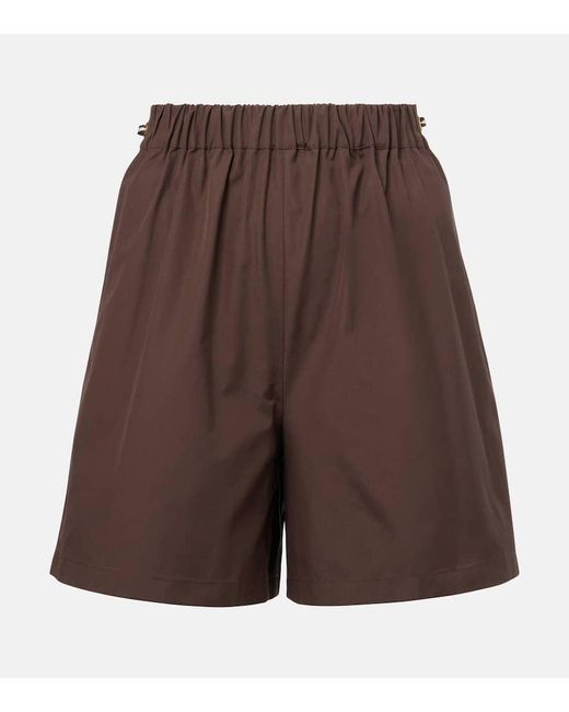 Max Mara Brown Shorts Haway Aus Baumwollpopeline