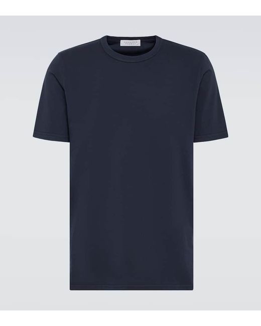 Gabriela Hearst T-Shirt Bandeira aus Baumwoll-Jersey in Blue für Herren