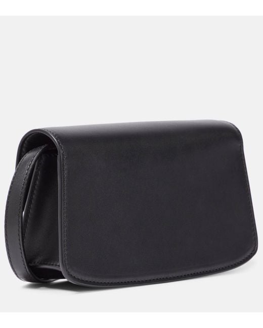 The Row Black Sofia Leather Shoulder Bag